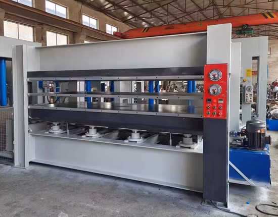 120t Carpintería Chapa de madera HPL hidráulico automático Pisos de puertas Laminado Melamina Aceite caliente Prensa de calefacción Prensado Máquina prensadora de moldeo