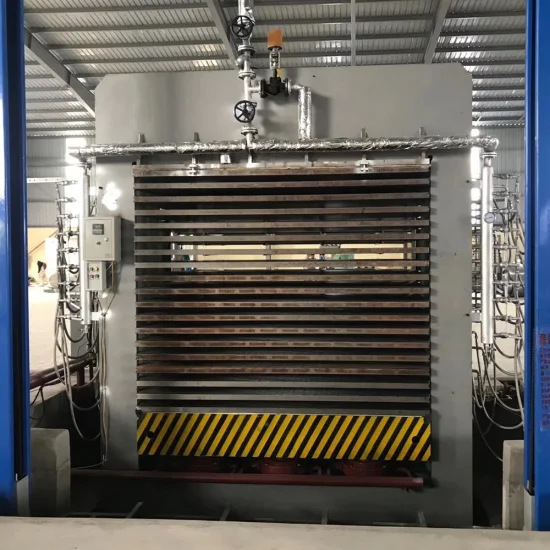 Máquina de prensado en caliente para productos de tablero multicapa