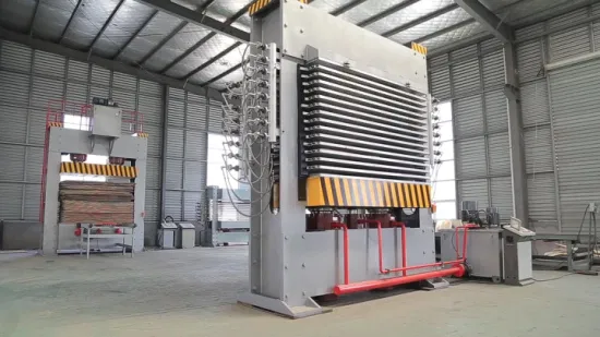 Máquina de prensado en caliente de chapa de madera contrachapada hidráulica multicapa 800t 6*8 para línea de producción de madera contrachapada maquinaria de prensado en caliente de madera