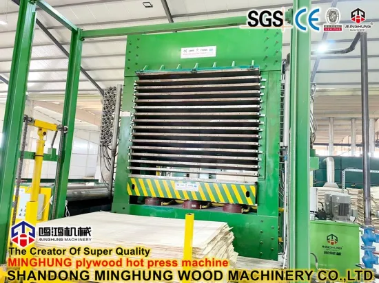 Máquina de prensado en caliente de madera contrachapada de melamina de ciclo corto