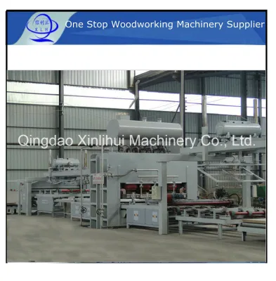 Línea de producción automática de prensado en caliente de laminado de melamina de ciclo corto/línea de producción de MDF de China Precio Máquina de prensado en caliente de madera Tamaño 8X4 pies Maquinaria de MDF en bruto (HDF)