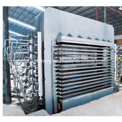 Línea de producción automática de puertas de madera/máquina de prensado en caliente para revestimiento de puertas de MDF