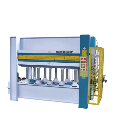 Máquina de carpintería de prensa en caliente de laminación de ciclo corto de tableros de partículas